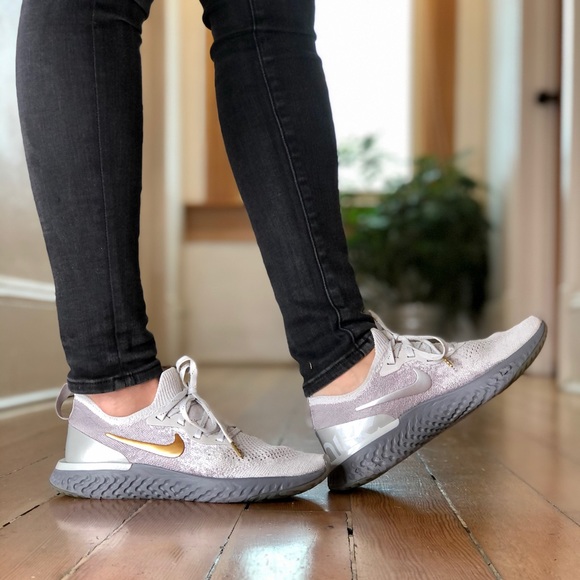 nike epic react metallic gold